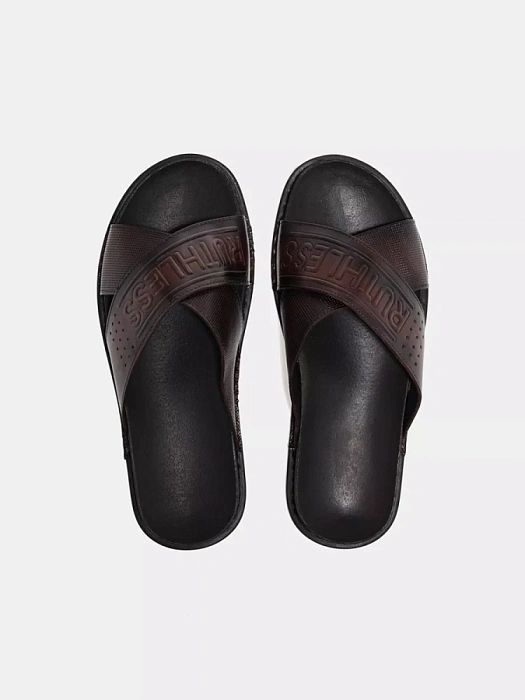 Мужские слайдеры BRUNO RENZONI  коричневые, артикул 013.020