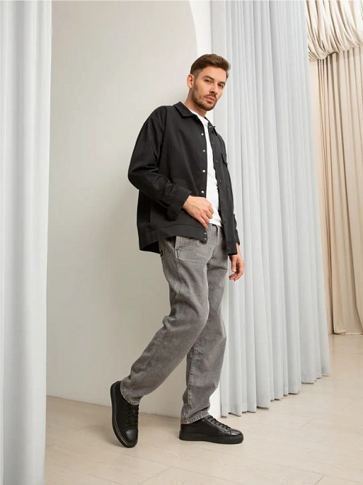 Мужские кеды BRUNO RENZONI  черные, артикул 523020-110