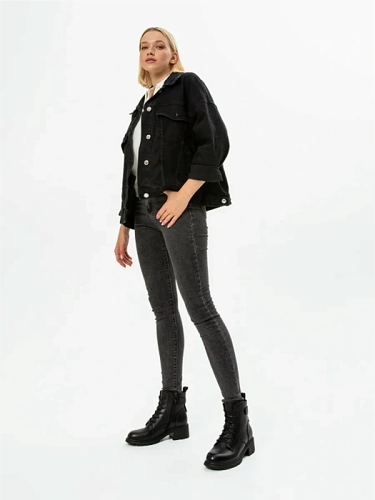 Женские ботинки basic FEDERICA RODARI черные, артикул 42E-Q921-1A