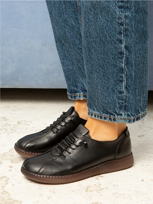 Женские туфли eObuv черные, артикул CTS23-BWLM3-101A