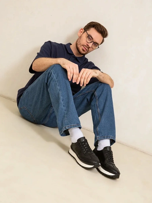 Мужские кроссовки BRUNO RENZONI  черные, артикул ZCA8982T-1