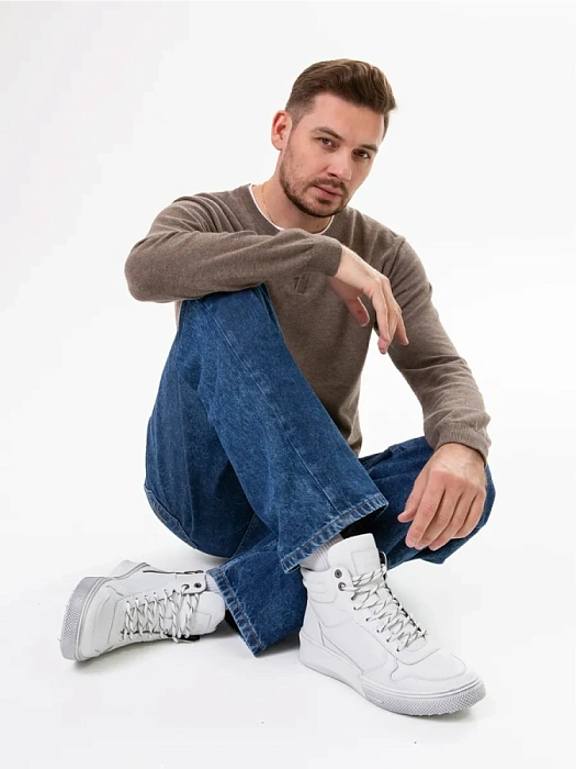 Мужские кеды STROBBS белые, артикул C9246-6