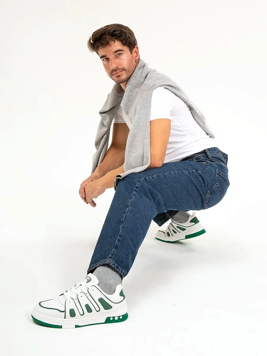 Мужские кеды BRUNO RENZONI  белые, артикул HS32096T-4