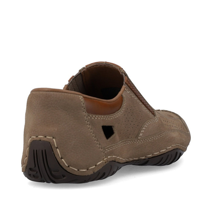 Мужские слипоны RIEKER бежевые, артикул 06350-25