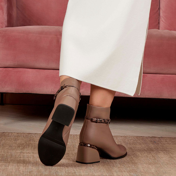 Женские ботильоны eObuv серые, артикул 25-DMA9-9-109