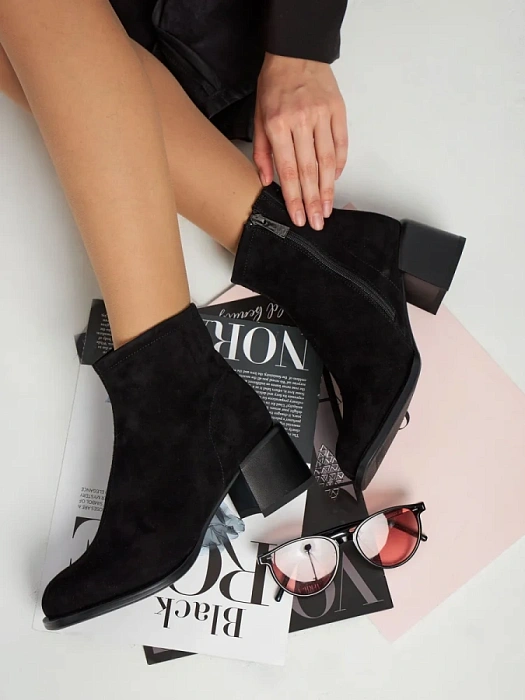 Женские ботильоны SOFIA-ALEXANDRA черные, артикул 17E-16614-H01