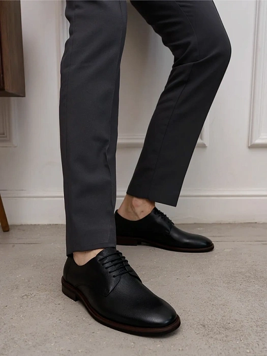 Мужские туфли basic BRUNO RENZONI  черные, артикул BR13347-MB/10