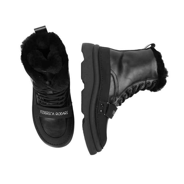 Женские ботинки basic FEDERICA RODARI черные, артикул 42E-A101-1A