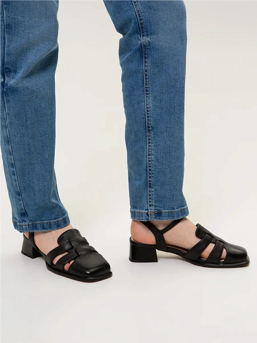 Женские сандалии FEDERICA RODARI черные, артикул 38E-HF527-A118L1