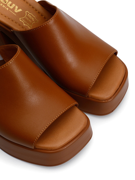 Женские сабо eObuv коричневые, артикул EO-G-127-24-00/Ginger