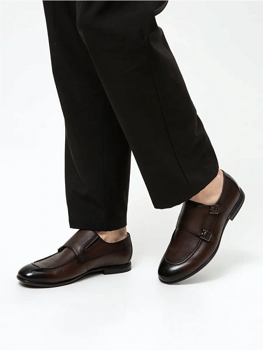 Мужские монки BRUNO RENZONI  коричневые, артикул BR16769-MB