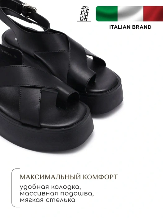 Женские босоножки  SOFIA-ALEXANDRA черные, артикул SA16592-WL-1