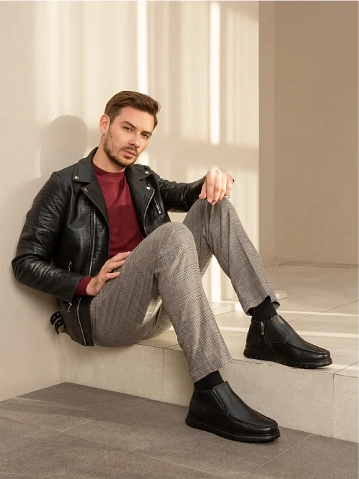 Мужские ботинки BRUNO RENZONI  черные, артикул 9833X-1Z-961