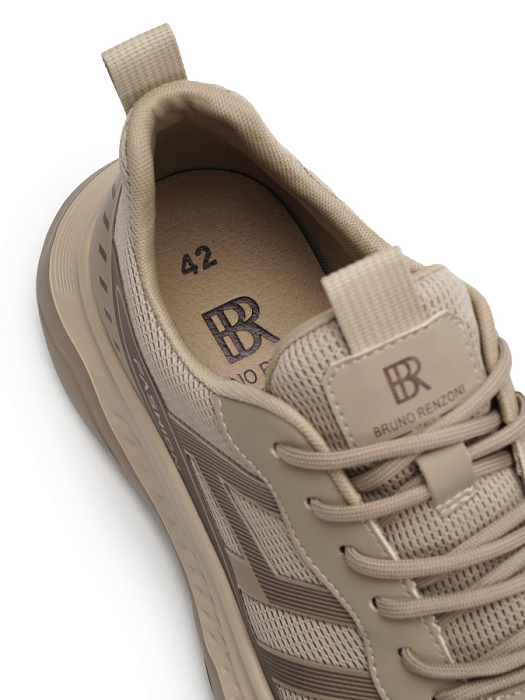 Мужские кроссовки BRUNO RENZONI  бежевые, артикул HG-3PB1657-32