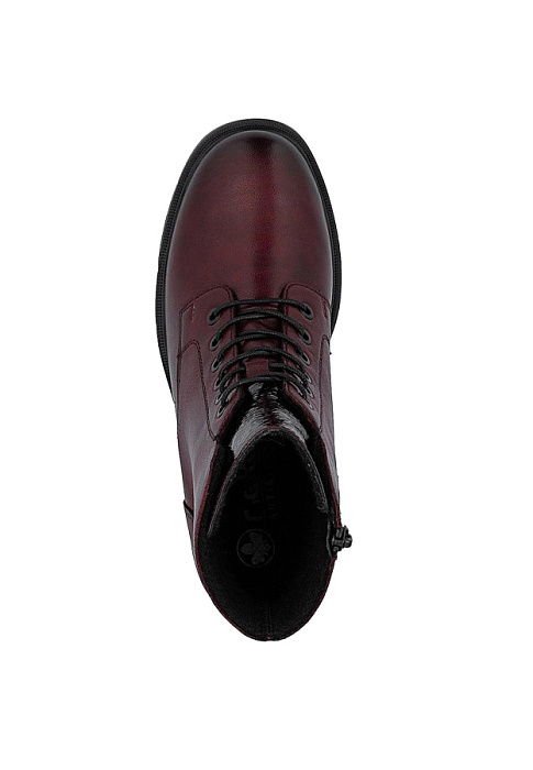 Женские ботинки RIEKER бордовые, артикул Y5200-35