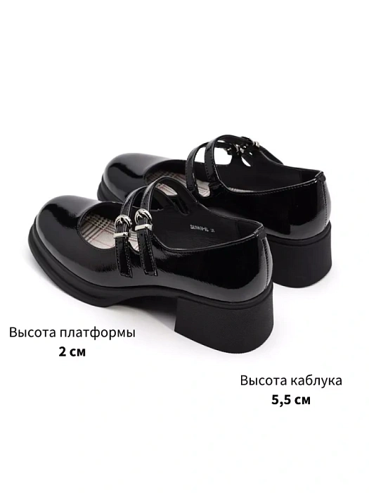 Женские мери джейн SOFIA-ALEXANDRA черные, артикул SA16616-WL/8-1