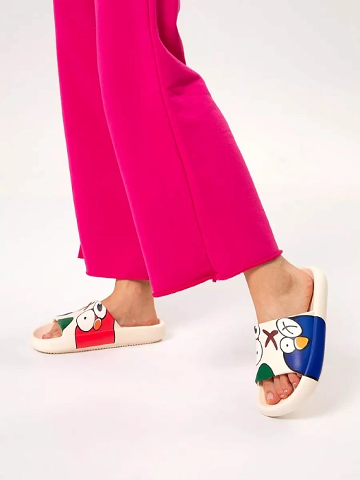 Женские пантолеты eObuv бежевые, артикул 847975/02-01EB