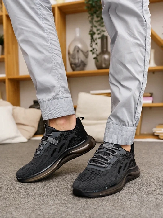 Мужские кроссовки BRUNO RENZONI  черные, артикул RH8512B