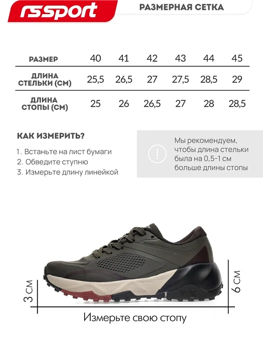 Мужские кроссовки RS SPORT хаки, артикул LH21A174M_GREEN