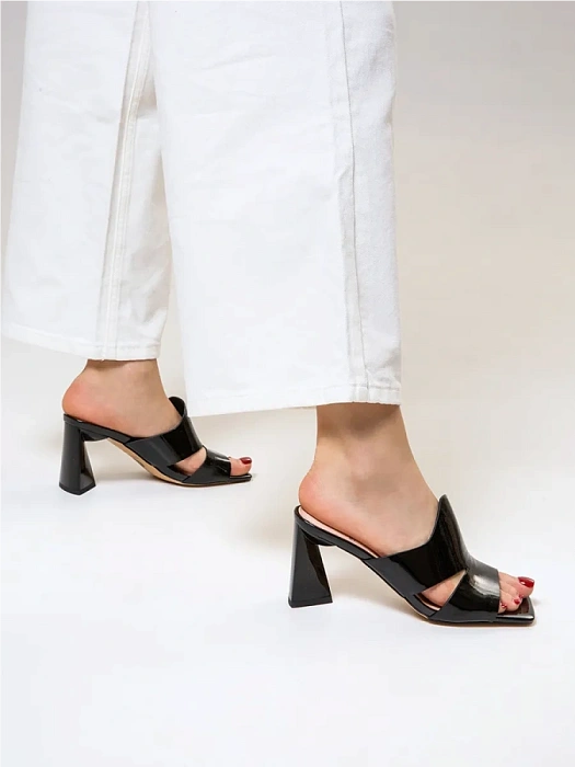 Женские сабо FEDERICA RODARI черные, артикул 38E-HF530-6636L1