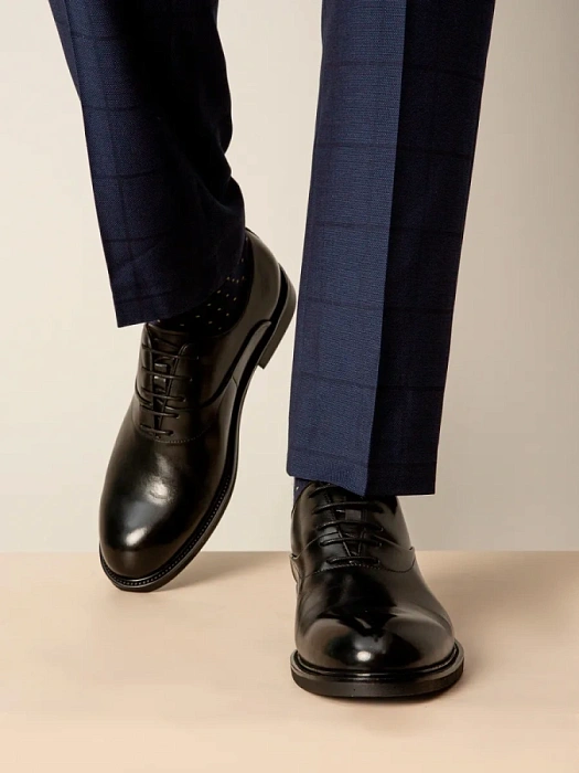 Мужские оксфорды BRUNO RENZONI  черные, артикул G288A-G32A-NP