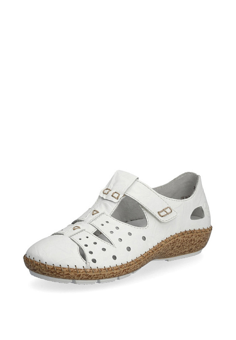 Женские туфли RIEKER белые, артикул 44852-80