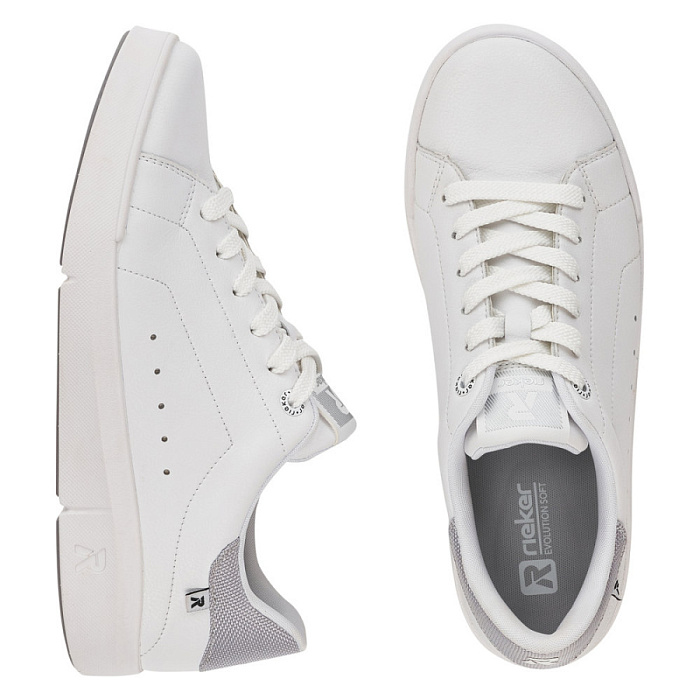 Женские кеды RIEKER белые, артикул 41902-80