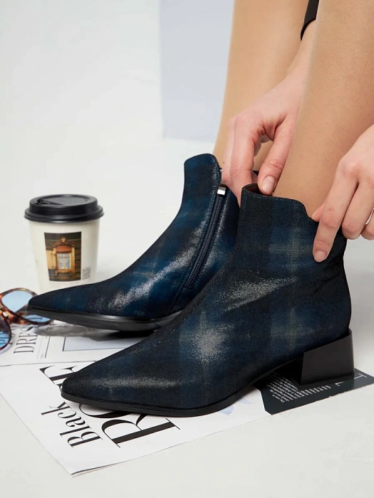 Женские ботильоны FEDERICA RODARI синие, артикул 7E-3C515-977