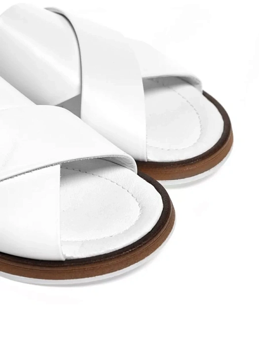 Женские сабо eObuv белые, артикул G-90-23-2