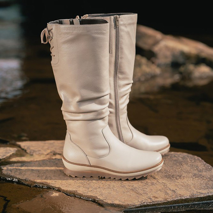 Женские сапоги REMONTE белые, артикул R8475-80