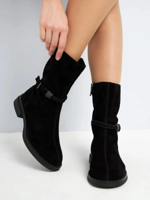 Женские полусапоги FEDERICA RODARI черные, артикул 17E-Z18060-25W