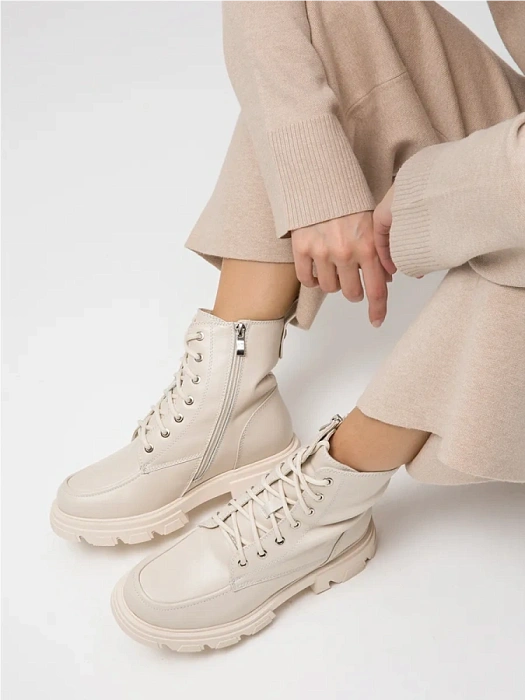 Женские ботинки basic FEDERICA RODARI бежевые, артикул 7E-3H427-932