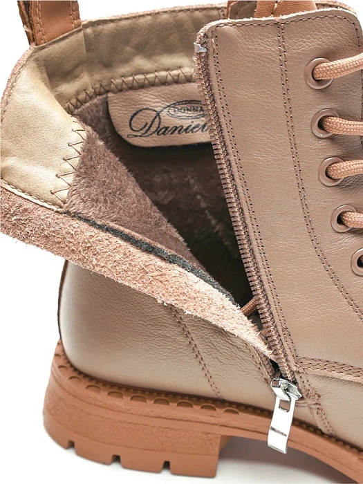 Женские берцы Donna Daniella  бежевые, артикул DH-W24-WLM3-5992-2