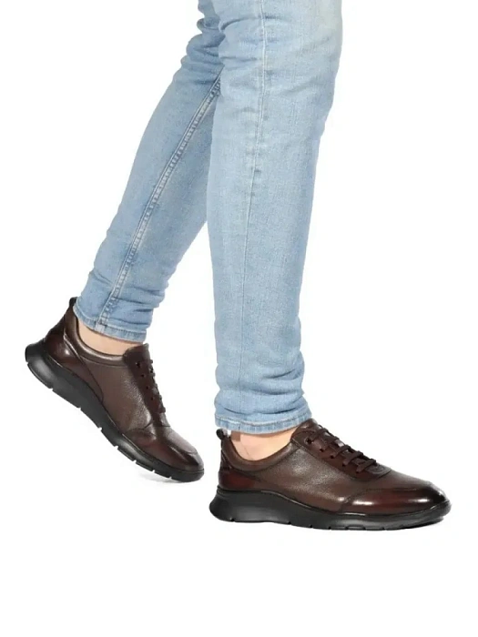 Мужские кроссовки BRUNO RENZONI  коричневые, артикул YS230AB-H62B