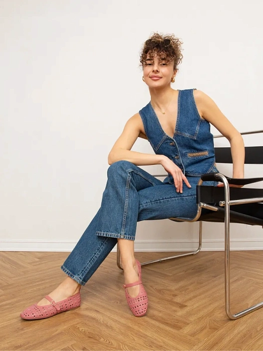 Женские балетки SOFIA-ALEXANDRA розовые, артикул 4E-3907-902-A862