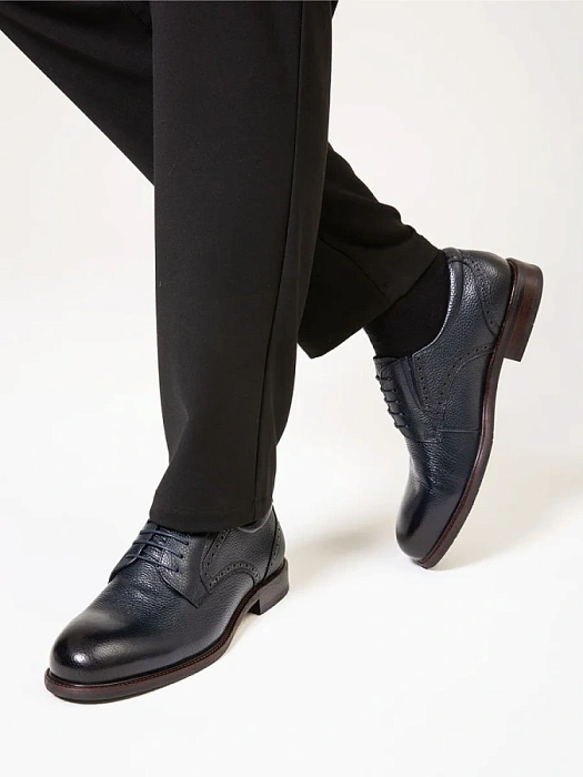 Мужские туфли BRUNO RENZONI  синие, артикул 5646AB-517B