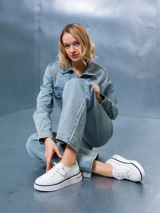 Женские кеды SOFIA-ALEXANDRA белые, артикул SA16479-WB/8-1