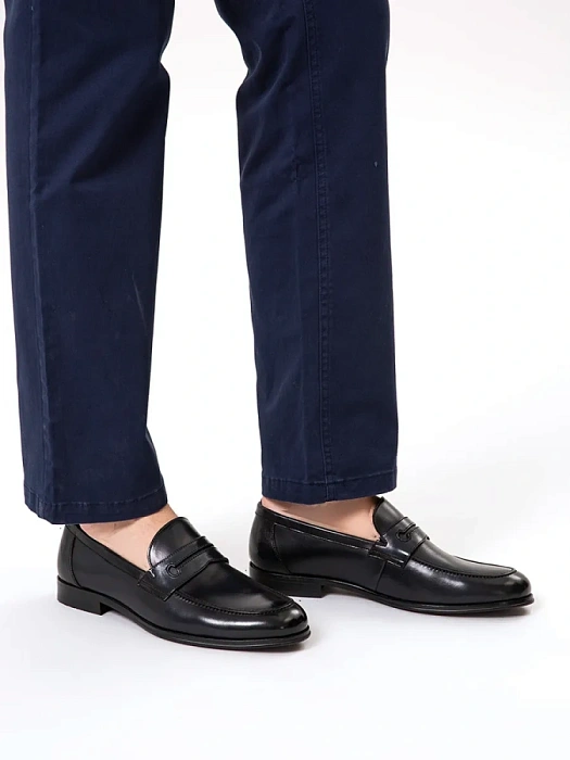 Мужские лоферы BRUNO RENZONI  синие, артикул F238AB-19B