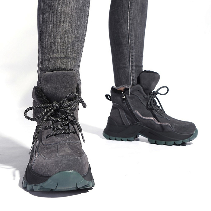 Женские ботинки Donna Daniella  серые, артикул FL117_T2270-C130-A_GREY