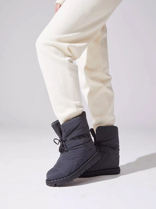 Женские дутики Donna Daniella  темно-серые, артикул 32W9-4-405Z