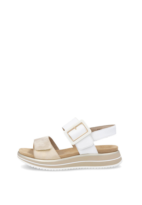 Женские босоножки  REMONTE белые, артикул D1J53-80