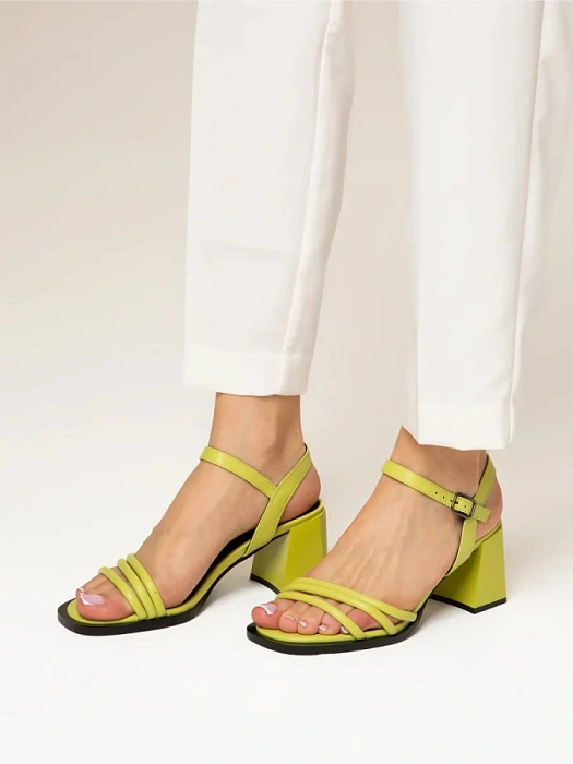 Женские босоножки  FEDERICA RODARI зеленые, артикул 17E-H408-CT5-2Q