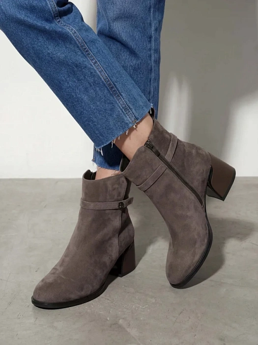 Женские ботильоны FEDERICA RODARI коричневые, артикул 15E-A5109D-1-25W