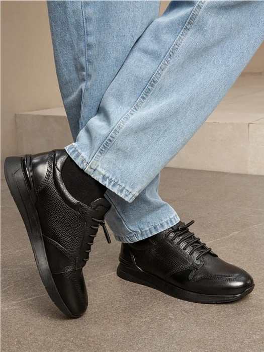 Мужские кроссовки BRUNO RENZONI  черные, артикул A004-1