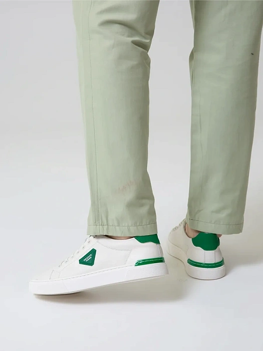 Мужские кеды BRUNO RENZONI  белые, артикул WZMC50060-01