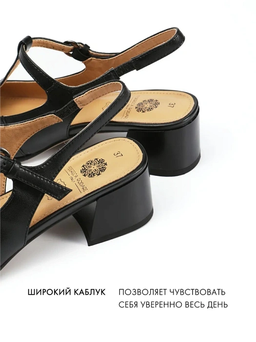 Женские слингбэки FEDERICA RODARI черные, артикул 7E-4C075-867