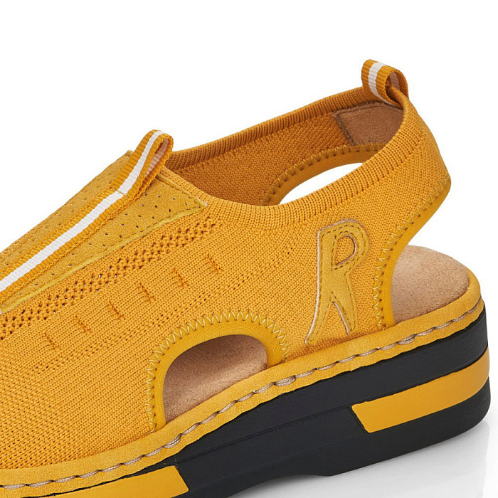 Женские сандалии RIEKER желтые, артикул V59B5-68