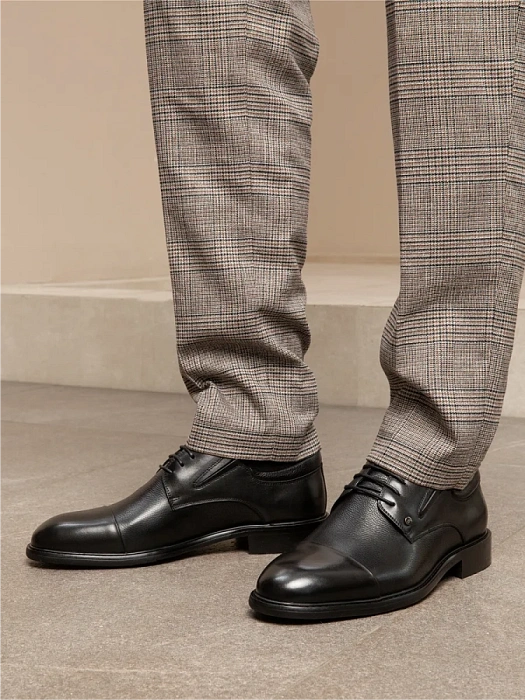 Мужские туфли BRUNO RENZONI  черные, артикул 24118-35-F198X