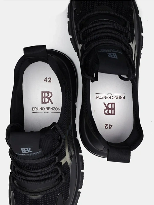 Мужские кроссовки BRUNO RENZONI  черные, артикул RH6689A