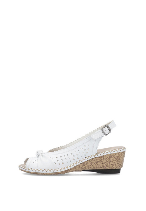 Женские босоножки  RIEKER белые, артикул 66176-81